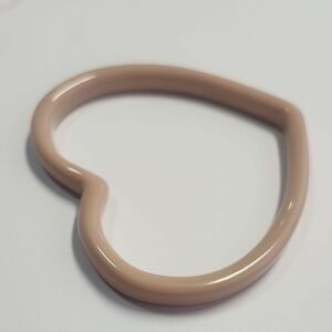 Heart Bangle Bracelet In Brown Sugar (Nude) By Sparklemuse